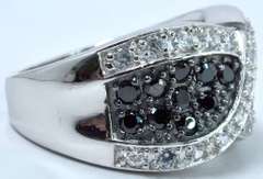 Sterling Silver Black CZ Ring.