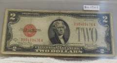 1928-G $2 Red Seal US Note, first Yr small size