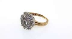 14kt Yellow Gold Ladies Diamond Cluster Ring