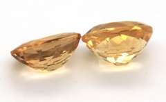 Charming Pair of Oval Cut Citrine Gemstones, 8.25ct