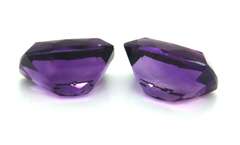 Delightful Pair of 22.99ct Emerald Cut Amethyst Gemstones