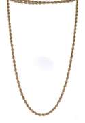 Popular Yellow Gold Rope Chain Neclace