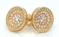 Dazzling Yellow Gold Diamond Earrings