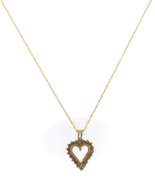 Charming Diamond Heart Pendant on Chain