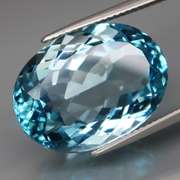 Glittering and huge! 22.74ct vivid Swiss blue Topaz