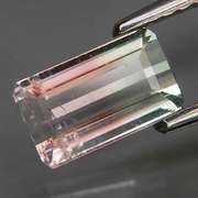 Bi-color! Pink to platinum! 1.29ct natural Tourmaline!