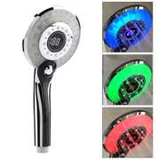 LED Light LCD Display Shower Head