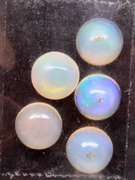 Perfect Group of 5 Round Cut Opal Gemstones, 5.00cts