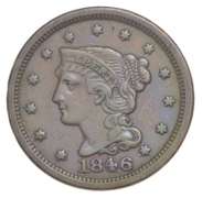 1846/1846 Braided Hair Large Cent - N.4