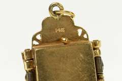 14K Yellow Gold 3D Torah Star of David Jewish Faith Charm/Pendant
