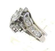 Brilliant White Gold Marquise Diamond Ring Set