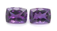 Delightful Pair of 22.99ct Emerald Cut Amethyst Gemstones