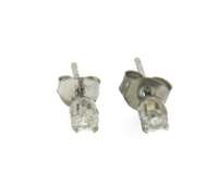 Popular White Gold 3.8mm Round Brilliant Cut Diamond Stud