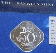 Franklin Mint: Sterling Sil Casino Chip, 50 Guilden, Curacao