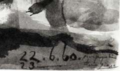 Pablo Picasso From Bull Fighter series 1960.