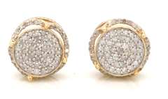 Charming Diamond Yellow Gold Earrings