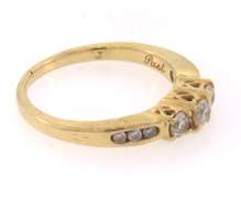 14k yellow gold diamond anniversary ring