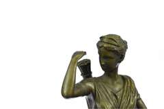Mythical Diana the Hunter with Stag Deer Bronze Sculpture