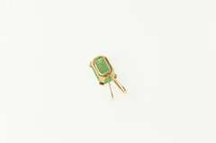 Gold Filled Emerald Cut Emerald Solitaire Simple Pendant