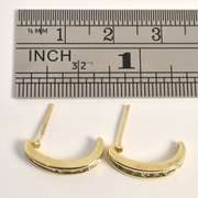 14k J Hoop Diamond Earrings
