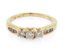 14k yellow gold diamond anniversary ring