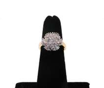 14kt Yellow Gold Ladies Diamond Cluster Ring