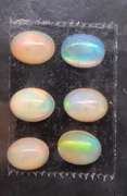 Breathtaking Set of 6 Oval Cut Opal Gemstones, 4.99cts
