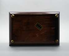 Vintage Italian Lacquered Hand Crafted Jewelry Trinket Box With Floral Design