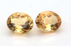 Stylish Pair of Oval Cut Citrine Gemstones, 6.68ct