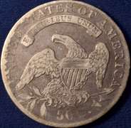 1832 Bust Half Dollar Small Letters, Circulated.
