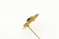 Gold Filled Retro Ornate Sim. Amethyst Statement Pin/Brooch