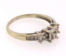 14kt white gold 3-diamond ring