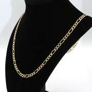 Brilliant 14kt Yellow Gold Figaro Chain Necklace