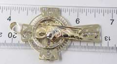 Religious Yellow Gold Saint Jude Cross Pendant