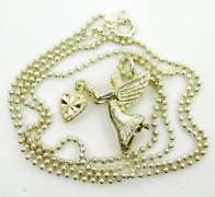 Vintage Sterling Christmas Angel Pendant & Chain