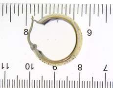 Gorgeous Tow Tone Gold Diamond Cut Hoop Earrings