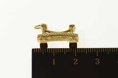 14K Yellow Gold 3D Brooklyn Bridge NYC New York Souvenir Charm/Pendant