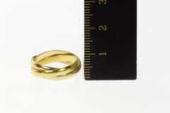 18K Yellow Gold Cartier Trinity Rolling Three Band Designer Ring