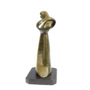 Male and Female Kissing Bronze Sculpture Marble Base Figurine