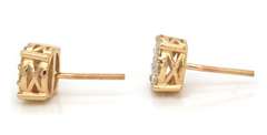 Special Diamond Yellow Gold Earrings