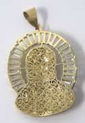 Religious Yellow Gold Jesus Pendant