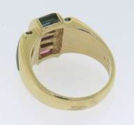 Captivating Yellow Gold Multi Gemstone and Diamond Ring