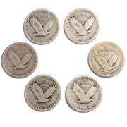 6 Standing Liberty Quarters 1917-1930