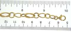 Fantastic 18kt Oval Fancy Link Polished & Textured Charm Bracelet