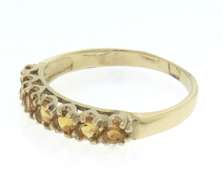 Simple Yellow Gold Citrine Band