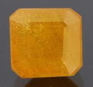 Vibrant 5.26ct emerald cut orange Sapphire