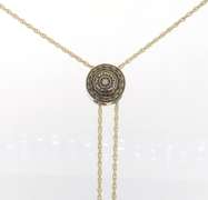 Amazing Yellow Gold Pocket Watch Chain w Sliding Adjustment