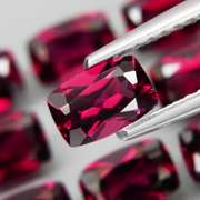 Amazing 8.87ct cushion cut violet Garnet set