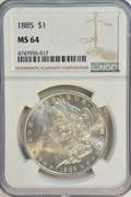 Gorgeous near Gem BU 1885 Morgan Silver Dollar. NGC MS64
