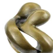 Male and Female Kissing Bronze Sculpture Marble Base Figurine